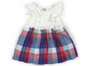 プティマイン petit main ワンピース 100 女の子 白・青ピンクチェック 子供服 ベビー服 キッズ アウトレット ユーズド 【中古】キッズ・ベビー・マタニティ(4)