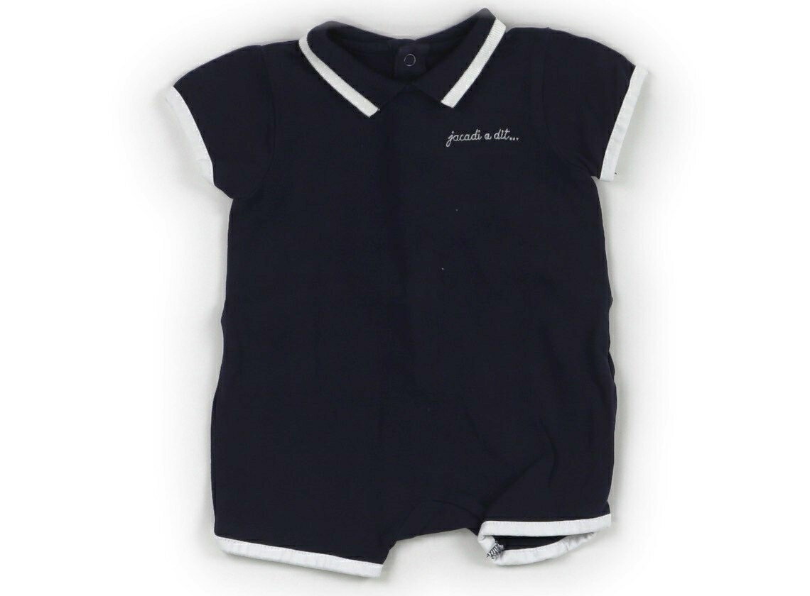 ジャカディ Jacadi カバーオール 60 男の子 ネイビー・オフホワイトライン 子供服 ベビー服 キッズ アウトレット ユーズド 【中古】キッズ・ベビー・マタニティ