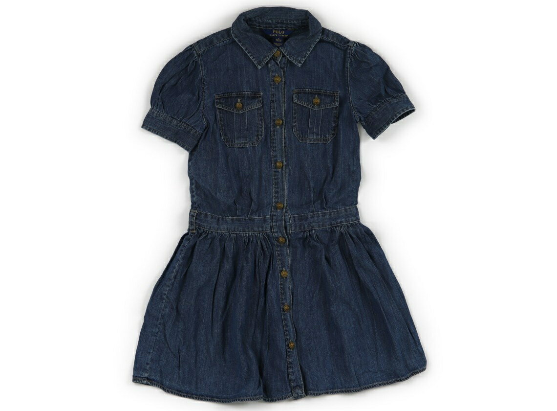 ポロラルフローレン POLO RALPH LAUREN ワンピース 140 女の子 ブルーデニム 子供服 ベビー服 キッズ アウトレット ユーズド 【中古】キッズ・ベビー・マタニティ