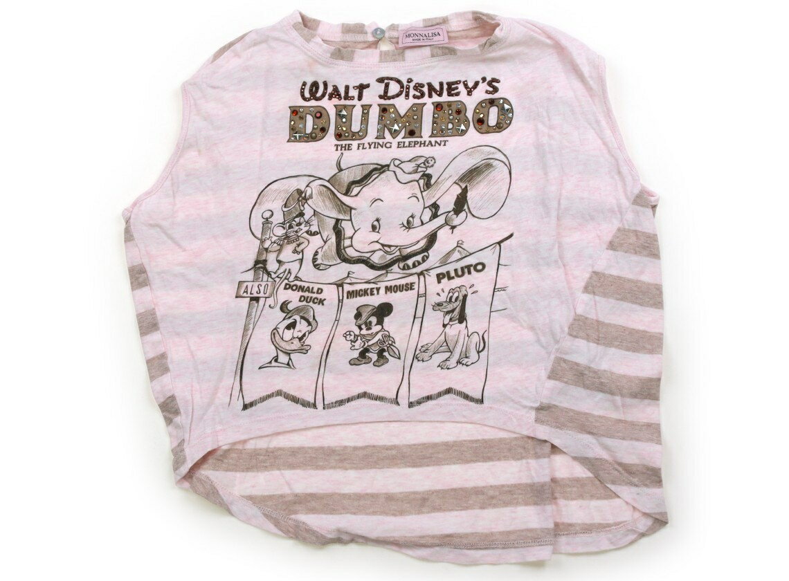 モナリザ MONNALISA Tシャツ・カットソー 120 女の子 霜降りピンク 子供服 ベビー服 キッズ アウトレット ユーズド 【中古】キッズ・ベビー・マタニティ