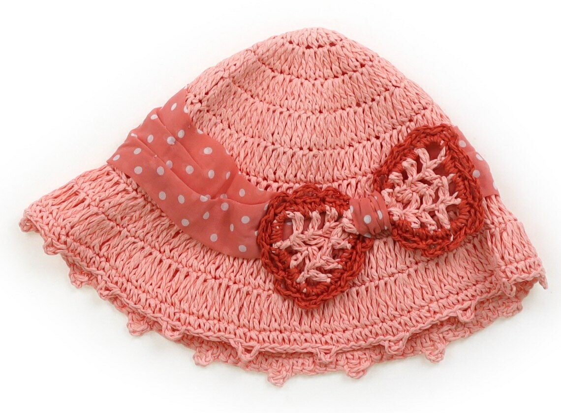 ハッカ HAKKA 帽子 Hat/Cap 女の子 ピンク りぼん ドット 子供服 ベビー服 キッズ アウトレット ユーズド 【中古】キッズ ベビー マタニティ