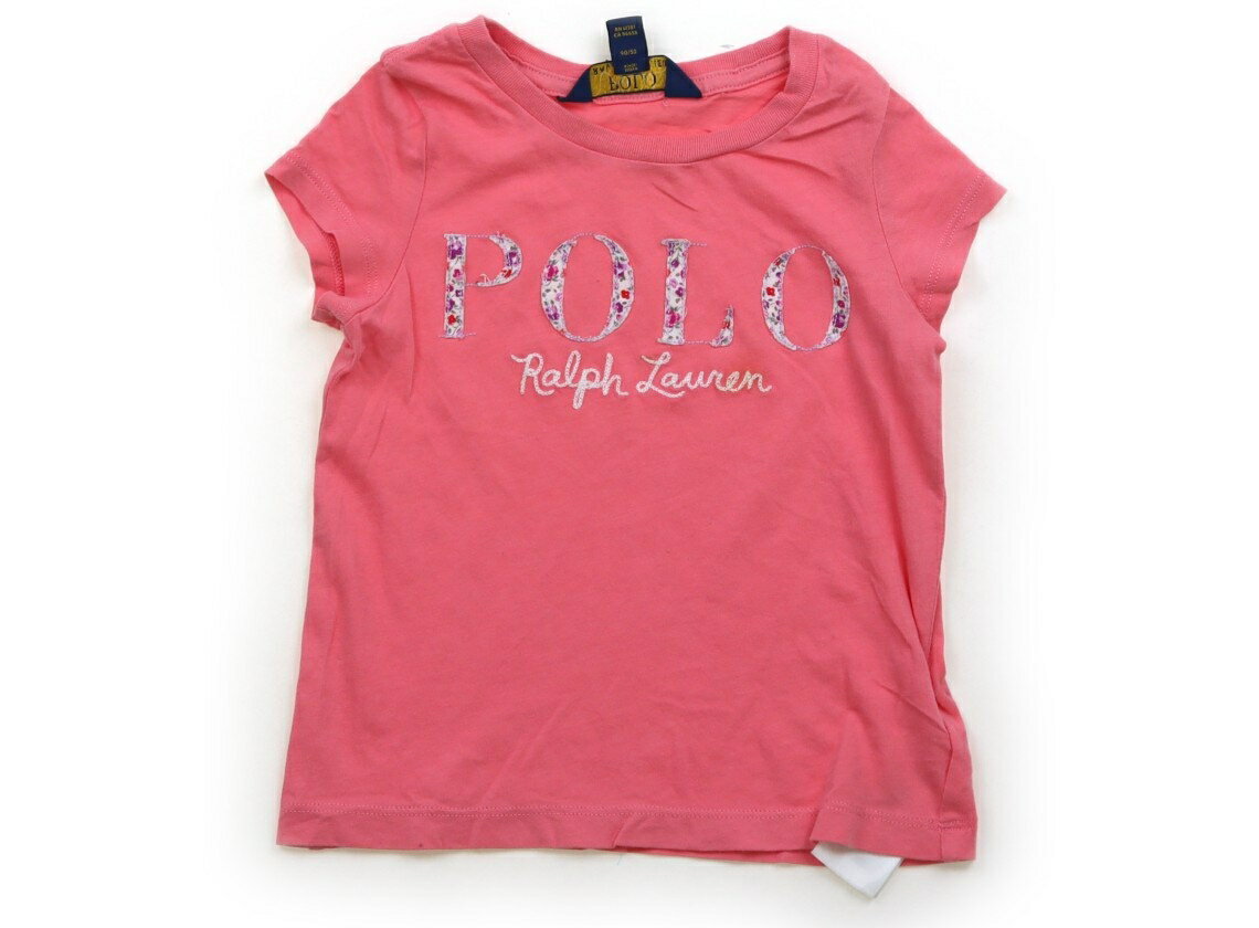 ポロラルフローレン POLO RALPH LAUREN Tシャツ・カットソー 90 女の子 ピンク・紫・白・英字 子供服 ベビー服 キッズ アウトレット ユーズド 【中古】キッズ・ベビー・マタニティ