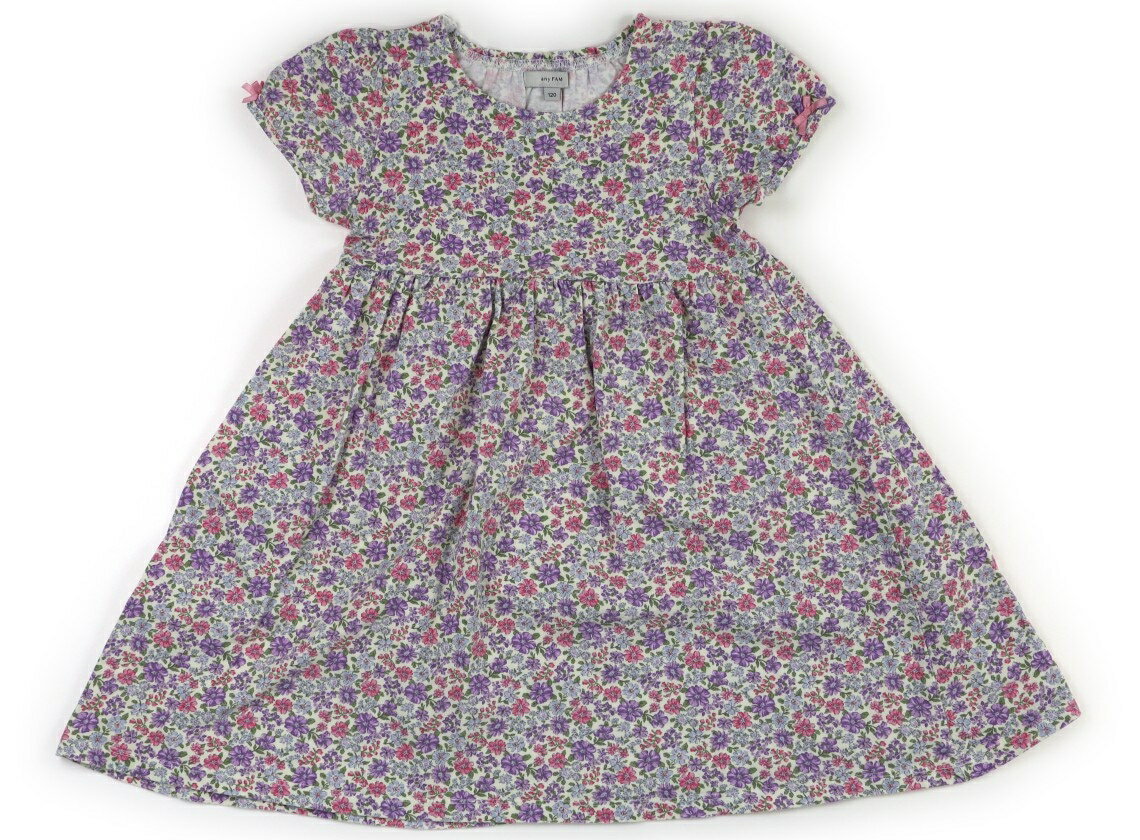 エニィファム anyFAM ワンピース 120 女の子 ピンク、紫、花柄 子供服 ベビー服 キッズ アウトレット ユーズド 【中古】キッズ・ベビー・マタニティ