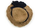 ラブ&ピース&マネー Love&Peace&Money 帽子 Hat/Cap 女の子 ベージュ、紺リボン 子供服 ベビー服 キッズ アウトレット ユーズド 【中古】キッズ・ベビー・マタニティ