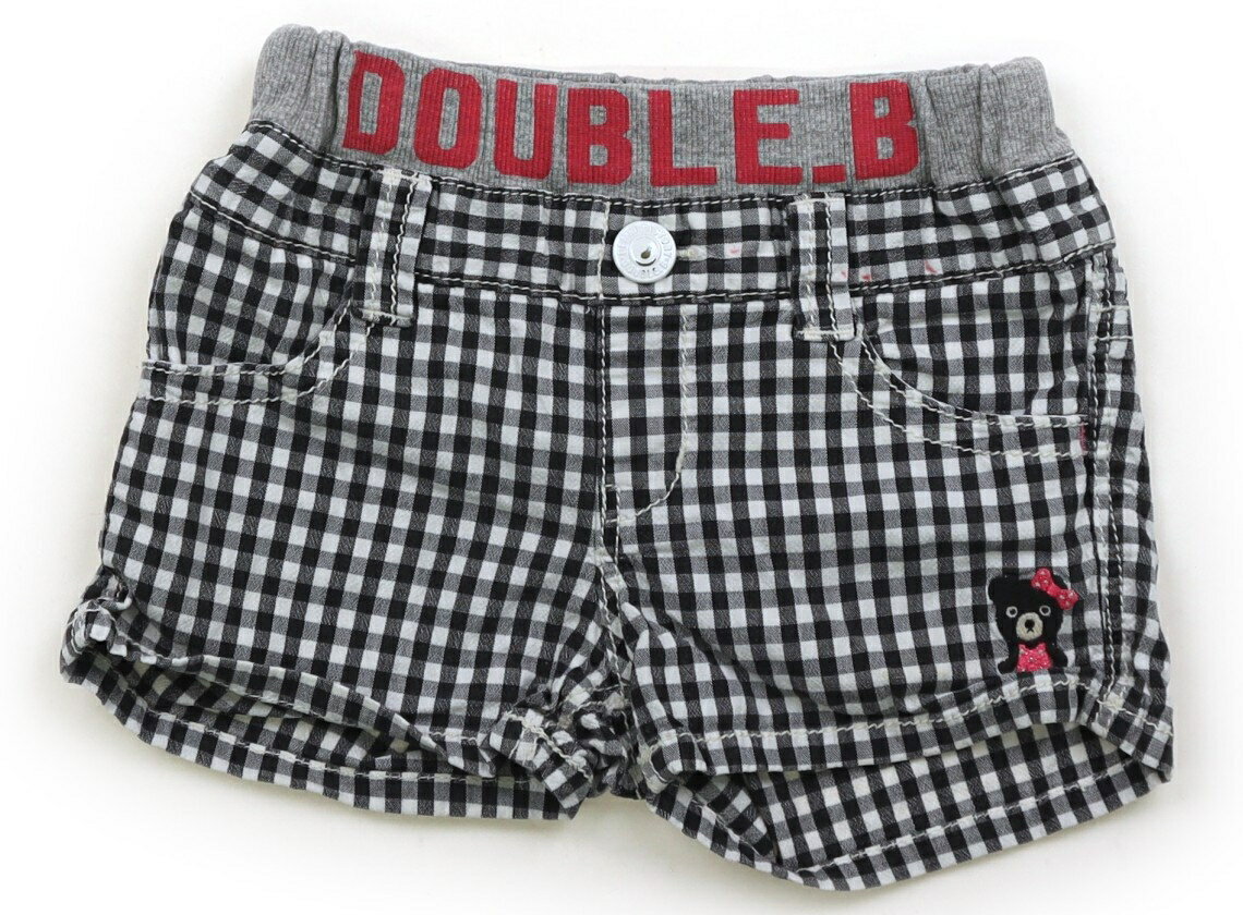 ダブルB Double B ショートパンツ 120 女の子 黒白ギンガムチェック 子供服 ベビー服 キッズ アウトレット ユーズド 【中古】キッズ・ベビー・マタニティ