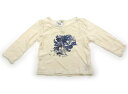 プチバトー PETIT BATEAU Tシャツ・カットソー 80 女の子 クリーム 子供服 ベビー服 キッズ アウトレット ユーズド 【中古】キッズ・ベビー・マタニティ