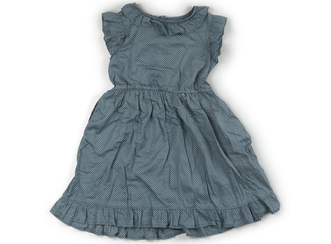 Rakuten - ベベ プチ ポワ ヴェール BeBe Petits Pois Vert ワンピース 130 女の子 オールドブルー　星柄 子供服 ベビー服 キッズ アウトレット ユーズド 【中古】キッズ・ベビー・マタニティ