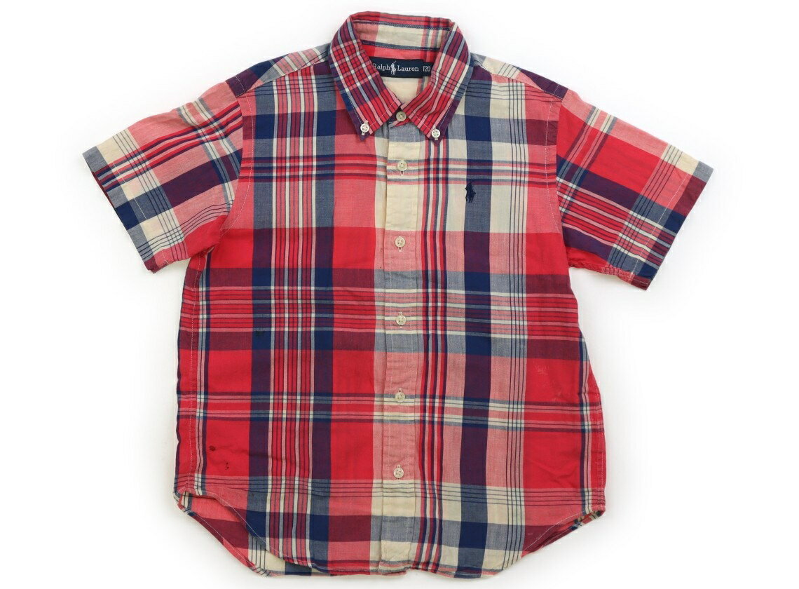 ラルフローレン Ralph Lauren シャツ・ブラウス 120 男の子 ピンク、紺、チェック 子供服 ベビー服 キッズ アウトレット ユーズド 【中古】キッズ・ベビー・マタニティ