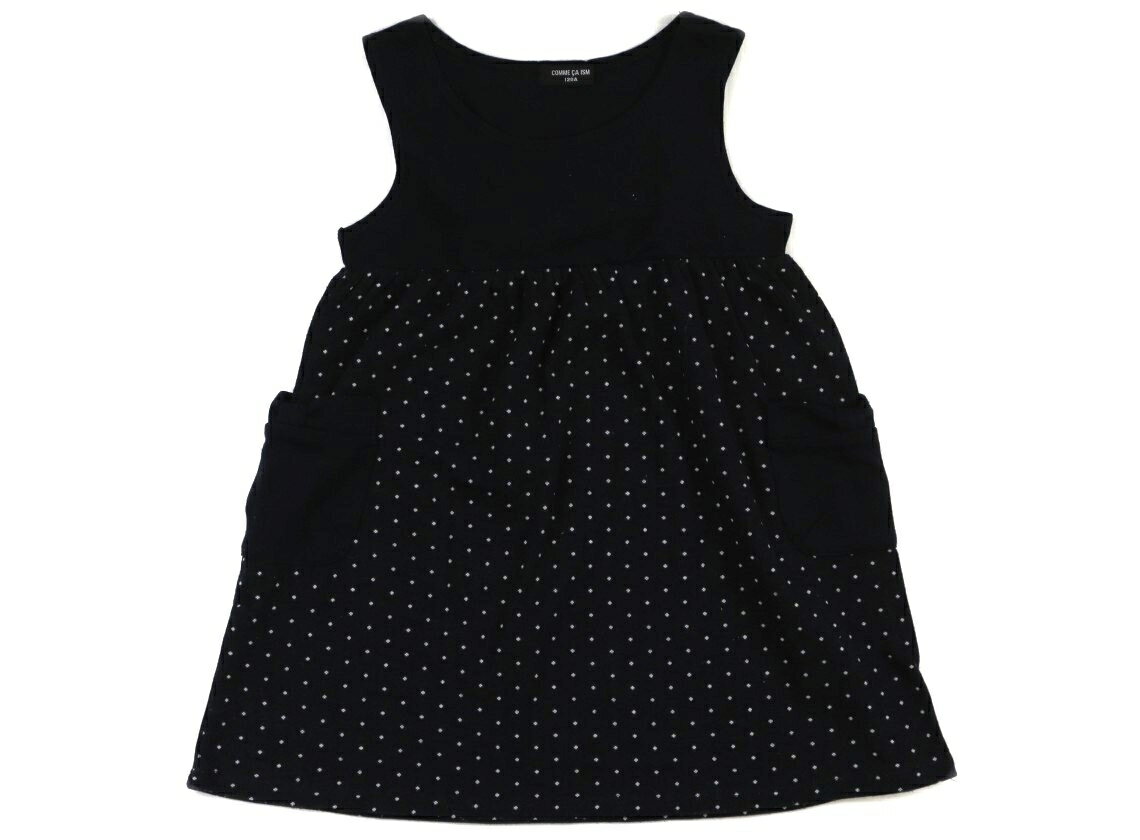 コムサイズム COMME CA ISM ワンピース 120 女の子 ダークネイビー・ドット 子供服 ベビー服 キッズ アウトレット ユーズド 【中古】キッズ・ベビー・マタニティ