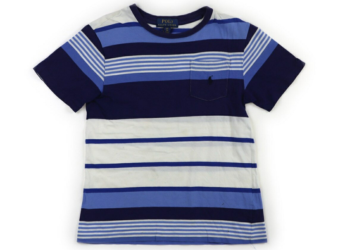 ポロラルフローレン POLO RALPH LAUREN Tシャツ・カットソー 140 男の子 ブルー系・ボーダー 子供服 ベビー服 キッズ アウトレット ユーズド 【中古】キッズ・ベビー・マタニティ