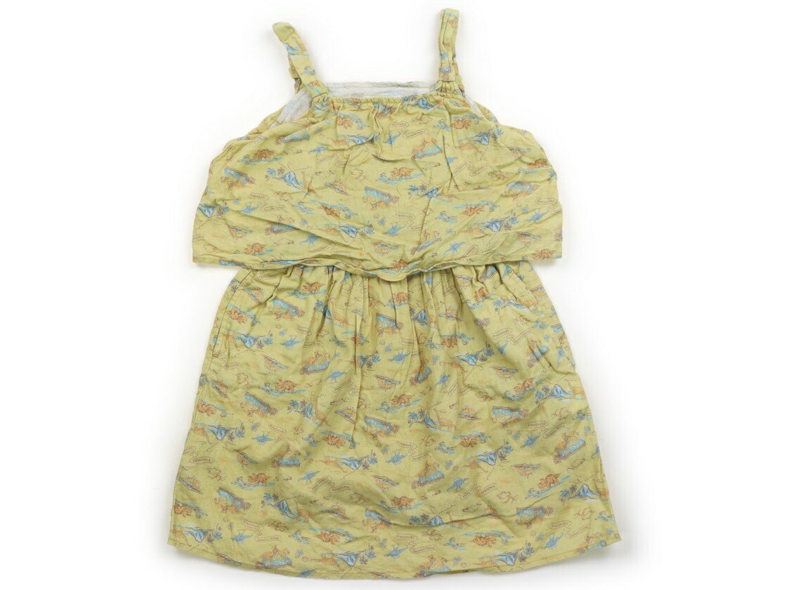 ビームス BEAMS ワンピース 120 女の子 イエロー・恐竜柄 子供服 ベビー服 キッズ アウトレット ユーズド 【中古】キッズ・ベビー・マタニティ