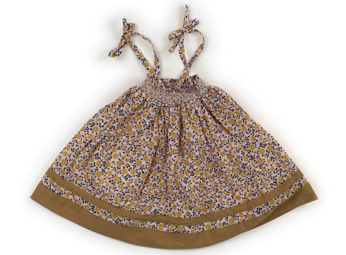 Dresses - プティマイン petit main ワンピース 80 女の子 ピンク・ライトブラウン系花柄 子供服 ベビー服 キッズ アウトレット ユーズド 【中古】キッズ・ベビー・マタニティ