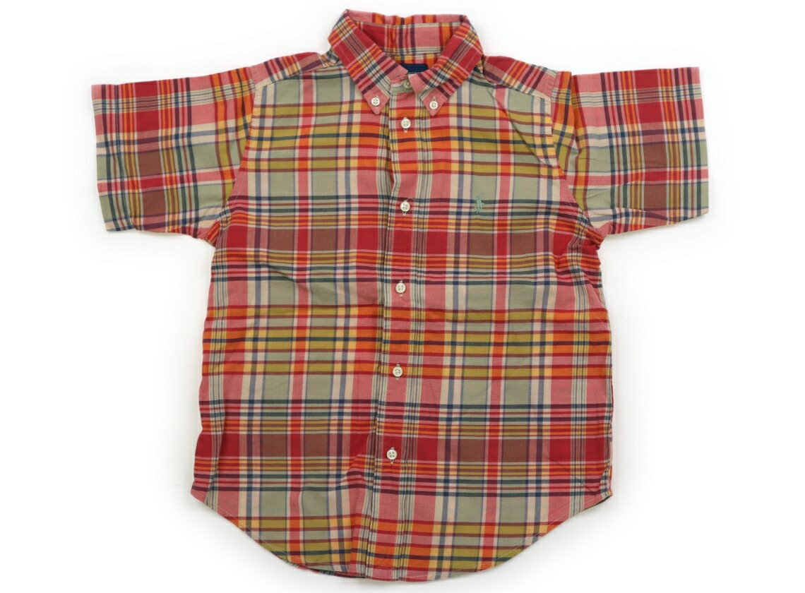 ラルフローレン Ralph Lauren シャツ・ブラウス 120 男の子 紺、くすみ赤、チェック柄 子供服 ベビー服 キッズ アウトレット ユーズド 【中古】キッズ・ベビー・マタニティ