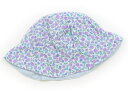 ミキハウス miki HOUSE 帽子 Hat/Cap 女の子 白、紫の花柄/ライトブルー、リボン 子供服 ベビー服 キッズ アウトレット ユーズド 【中古】キッズ・ベビー・マタニティ