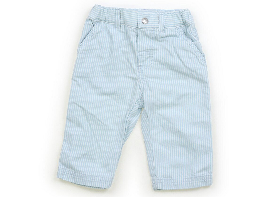 プチバトー PETIT BATEAU パンツ 60 女の子 ライトブルー・ストライプ 子供服 ベビー服 キッズ アウトレット ユーズド 【中古】キッズ・ベビー・マタニティ
