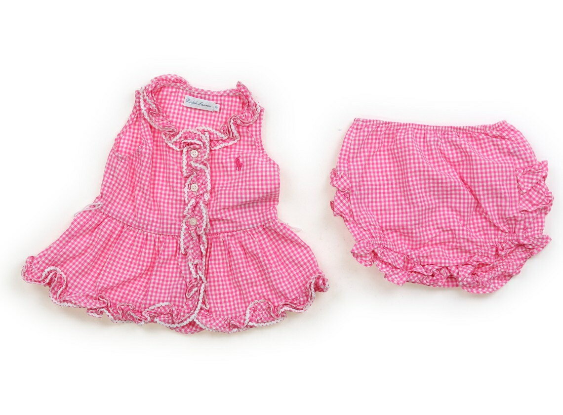 Dresses - ラルフローレン Ralph Lauren ワンピース 70 女の子 ピンクチェック 子供服 ベビー服 キッズ アウトレット ユーズド 【中古】キッズ・ベビー・マタニティ