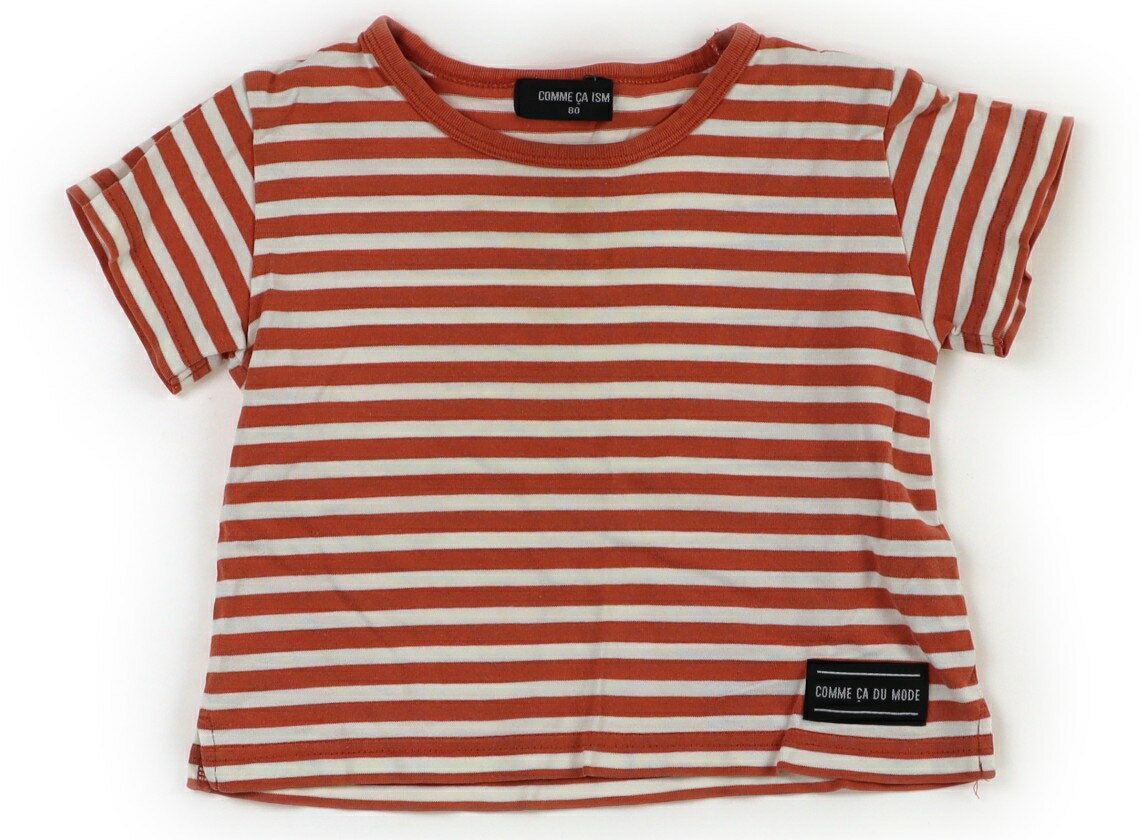 コムサイズム COMME CA ISM Tシャツ・カットソー 80 男の子 スカーレット・ボーダー 子供服 ベビー服 キッズ アウトレット ユーズド 【中古】キッズ・ベビー・マタニティ