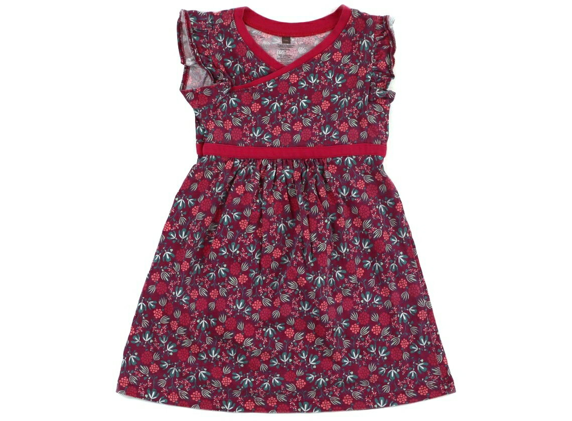 ティー Tea/Tea Collction ワンピース 100 女の子 ラズベリーパープル・総柄 子供服 ベビー服 キッズ アウトレット ユーズド キッズ・ベビー・マタニティ