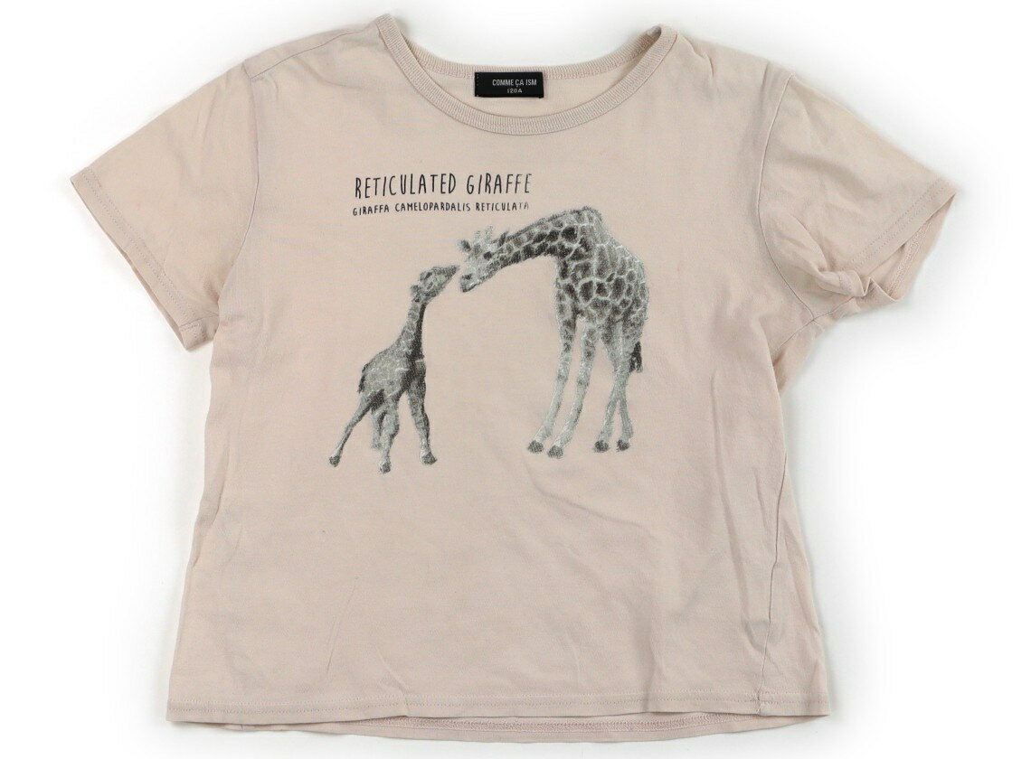 コムサイズム COMME CA ISM Tシャツ・カットソー 120 女の子 ピンク・キリン 子供服 ベビー服 キッズ アウトレット ユーズド 【中古】キッズ・ベビー・マタニティ