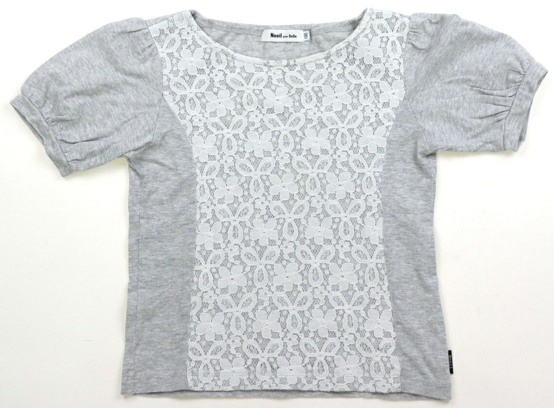 　ブランド 　Noeil(ノイユ) 　カテゴリー 　Tシャツ・カットソー 　サイズ 　130サイズ 　色 　グレー、白レース 　状態 　★★★ 　記名 　なし 　ジャンル 　Girl 裾付近に黒っぽい汚れが見られますがまだまだ普段着として活躍してくれそうです。 ＊【状態】【サイズ】に関しての詳しい説明はこちら