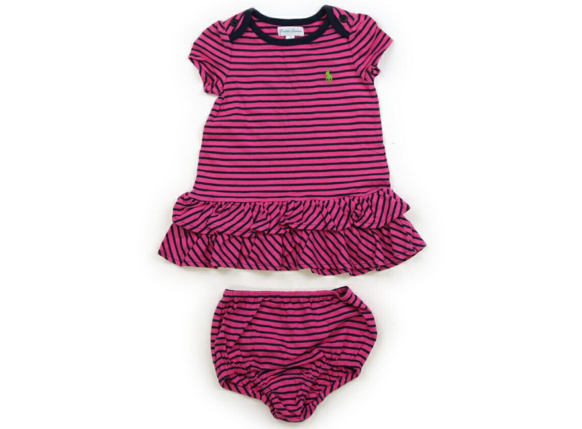 ポロラルフローレン POLO RALPH LAUREN 上下セット 70 女の子 ピンク、紺 子供服 ベビー服 キッズ アウトレット ユーズド 【中古】キッズ・ベビー・マタニティ