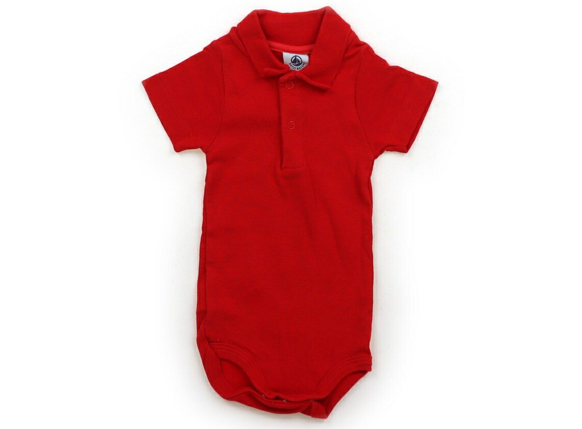 プチバトー PETIT BATEAU ロンパース 60 女の子 赤 子供服 ベビー服 キッズ アウトレット ユーズド 【中古】キッズ・ベビー・マタニティ