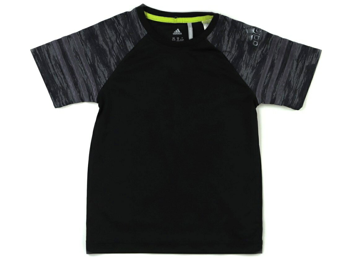 アディダス Adidas Tシャツ・カットソー 100 男の子 ブラック 子供服 ベビー服 キッズ アウトレット ユーズド 【中古】キッズ・ベビー・マタニティ