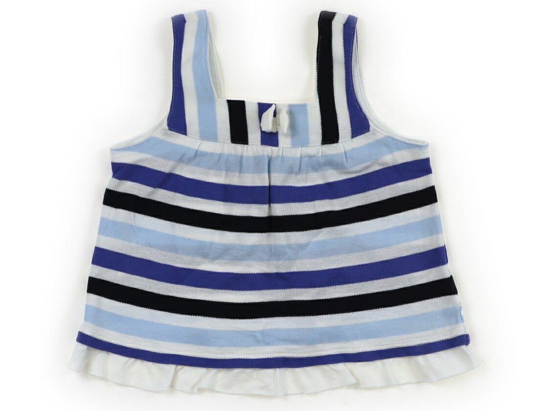 Rakuten - コムサフォセット COMME CA FOSSETTE タンクトップ・キャミソール 90 女の子 オフホワイト・ブルーボーダー 子供服 ベビー服 キッズ アウトレット ユーズド 【中古】キッズ・ベビー・マタニティ