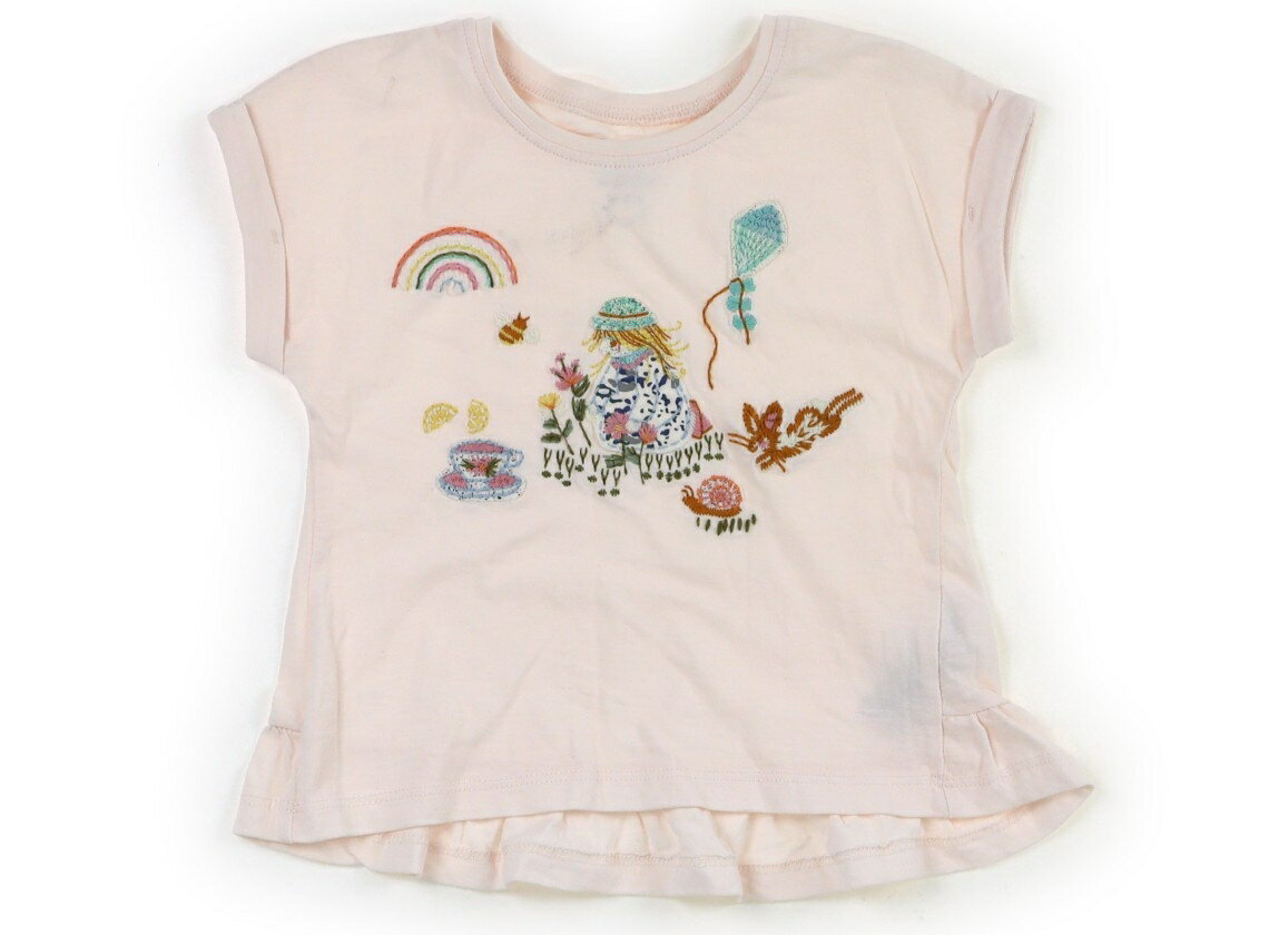 ネクスト NEXT Tシャツ・カットソー 70 女の子 ピンク・刺繍 子供服 ベビー服 キッズ アウトレット ユーズド 【中古】キッズ・ベビー・マタニティ