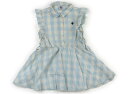 プチバトー PETIT BATEAU ワンピース 110 女の子 格子柄 薄いブルー 子供服 ベビー服 キッズ アウトレット ユーズド 【中古】キッズ・ベビー・マタニティ(4)
