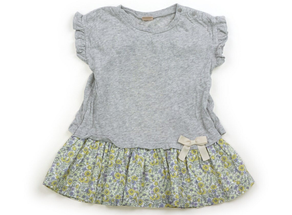 Rakuten - プティマイン petit main チュニック 90 女の子 グレー、黄、パープル、花柄 子供服 ベビー服 キッズ アウトレット ユーズド 【中古】キッズ・ベビー・マタニティ