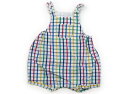 プチバトー PETIT BATEAU ベビーオーバーオール 60 男の子 青系、黄、ピンク、チェック 子供服 ベビー服 キッズ アウトレット ユーズド 【中古】...