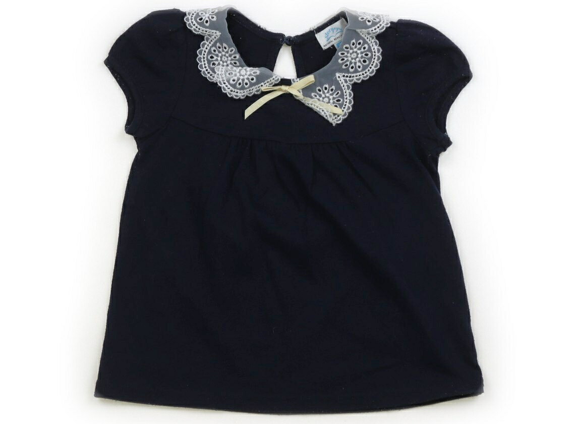 Rakuten - ナチュラルビューティーベーシック NATURAL BEAUTY BASIC チュニック 110 女の子 紺、レース、リボン 子供服 ベビー服 キッズ アウトレット ユーズド 【中古】キッズ・ベビー・マタニティ