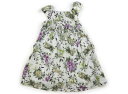 べべ BeBe ワンピース 120 女の子 オフホワイト・グリーン他・草花 子供服 ベビー服 キッズ アウトレット ユーズド 【中古】キッズ・ベビー・マタニティ(4)