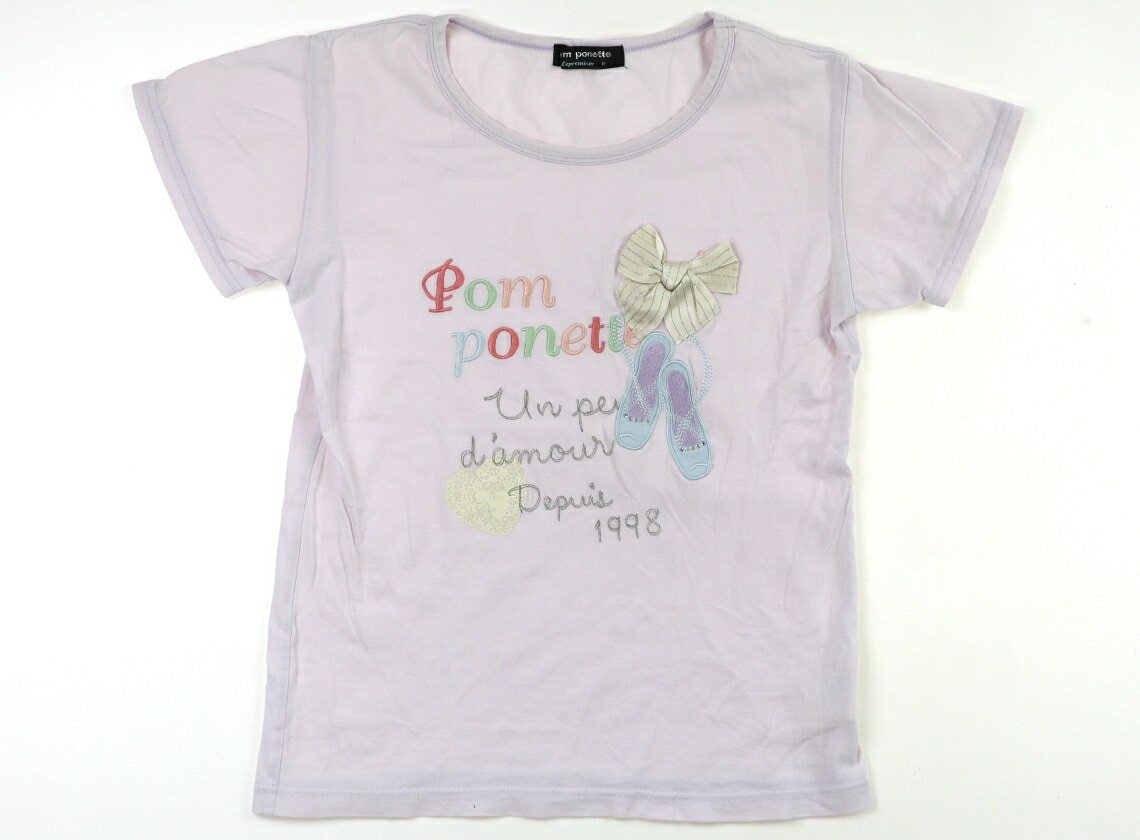 ポンポネット pom ponette Tシャツ・カットソー 150 女の子 淡いパープル 子供服 ベビー服 キッズ アウトレット ユーズド 【中古】キッズ・ベビー・マタニティ