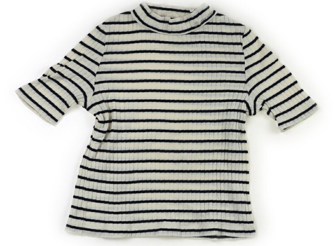Rakuten - ポンポネット pom ponette Tシャツ・カットソー 130 女の子 アイボリー・黒・ボーダー柄 子供服 ベビー服 キッズ アウトレット ユーズド 【中古】キッズ・ベビー・マタニティ