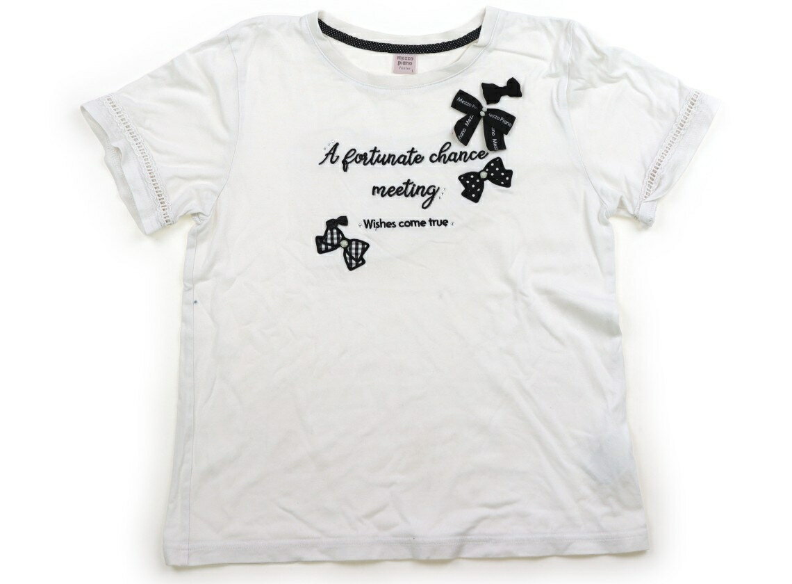 メゾピアノ mezzo piano Tシャツ・カットソー 160 女の子 白 子供服 ベビー服 キッズ アウトレット ユーズド 【中古】キッズ・ベビー・マタニティ