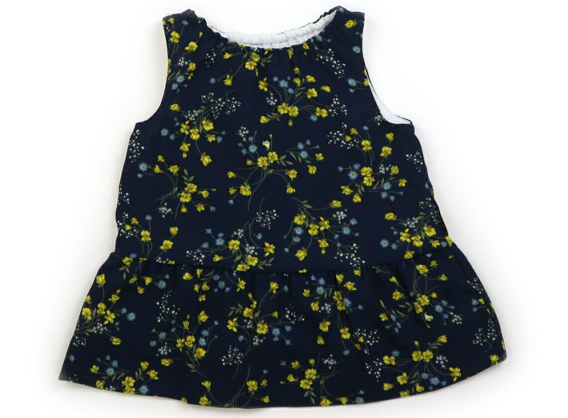 コムサイズム COMME CA ISM ワンピース 80 女の子 ネイビー・白・イエロー・花柄 子供服 ベビー服 キッズ アウトレット ユーズド 【中古】キッズ・ベビー・マタニティ