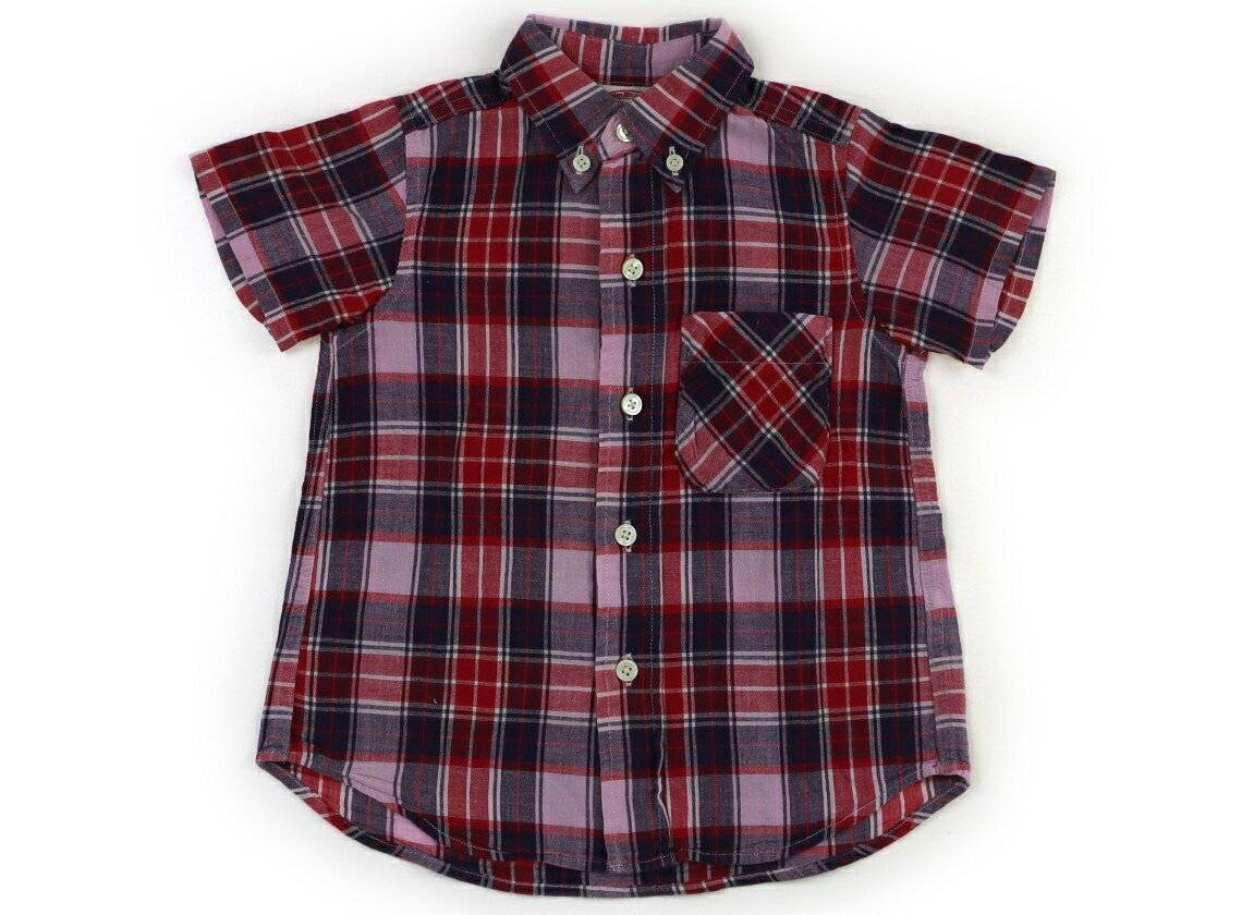 デニムダンガリー DENIM & DUNGAREE シャツ・ブラウス 110 男の子 ピンク・パープル・チェック 子供服 ..