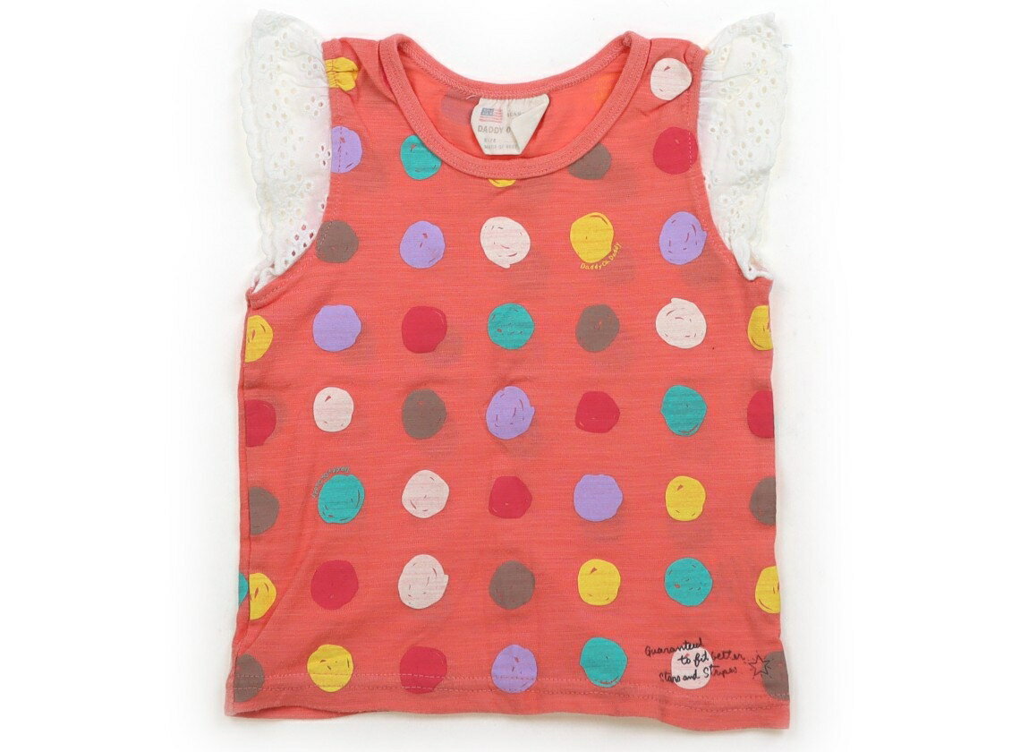 ダディーオーダディー Daddy Oh Daddy Tシャツ・カットソー 90 女の子 サーモンピンク・柄 子供服 ベビー服 キッズ アウトレット ユーズド 【中古】キッズ・ベビー・マタニティ