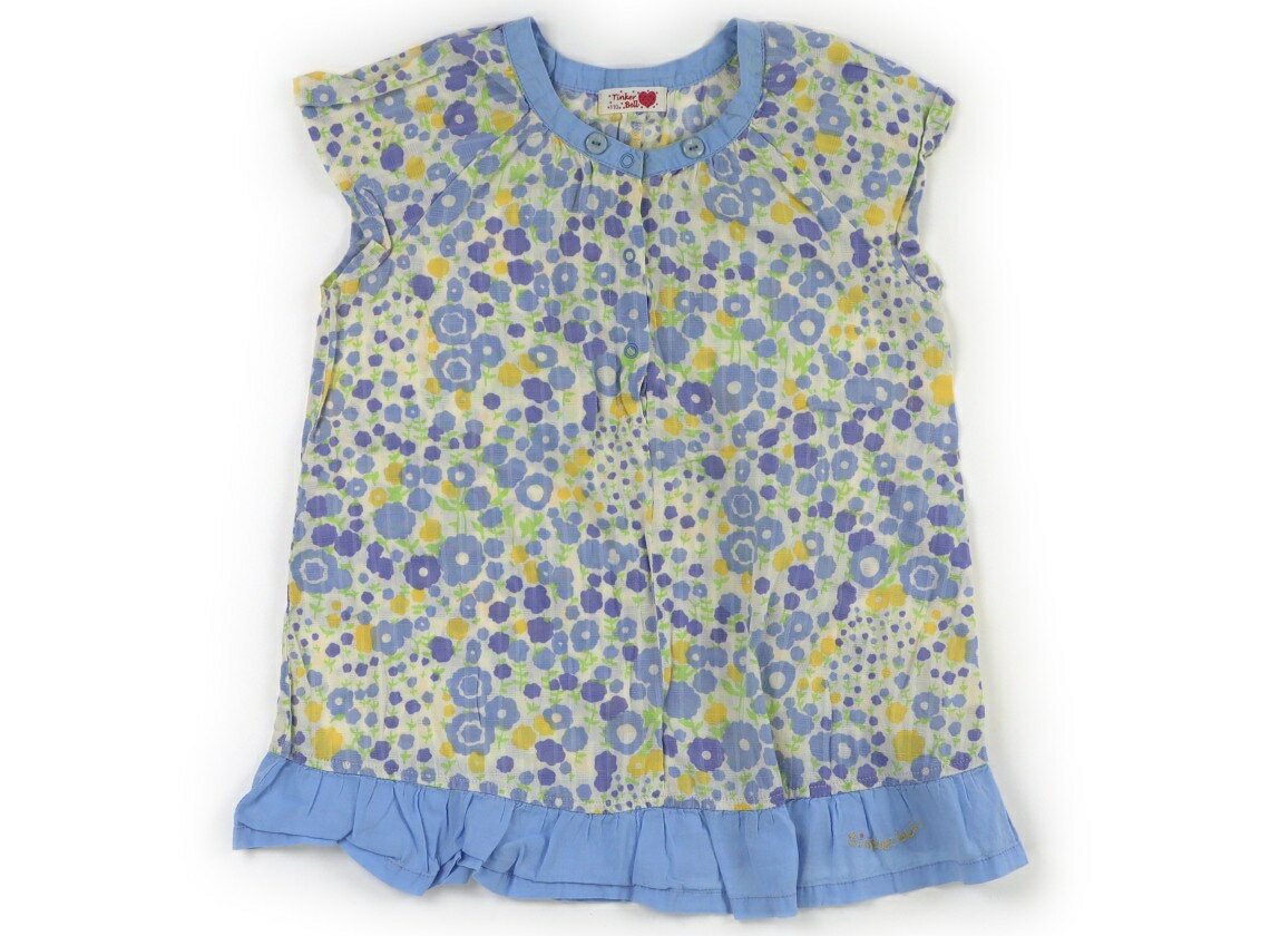 ティンカーベル TINKERBELL チュニック 110 女の子 ホワイト・サックスブルー・花柄 子供服 ベビー服 キッズ アウトレット ユーズド 【中古】キッズ・ベビー・マタニティ