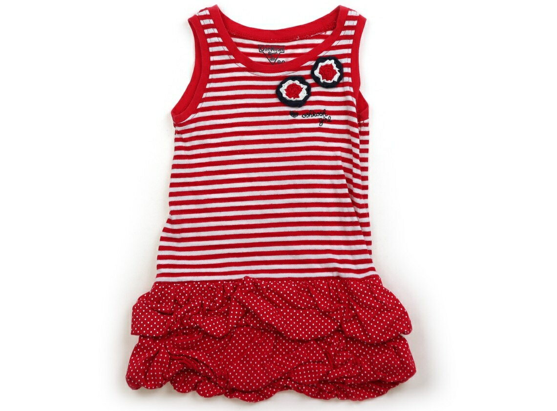 Rakuten - オシュコシュ OSHKOSH ワンピース 80 女の子 ボーダー　赤白 子供服 ベビー服 キッズ アウトレット ユーズド 【中古】キッズ・ベビー・マタニティ