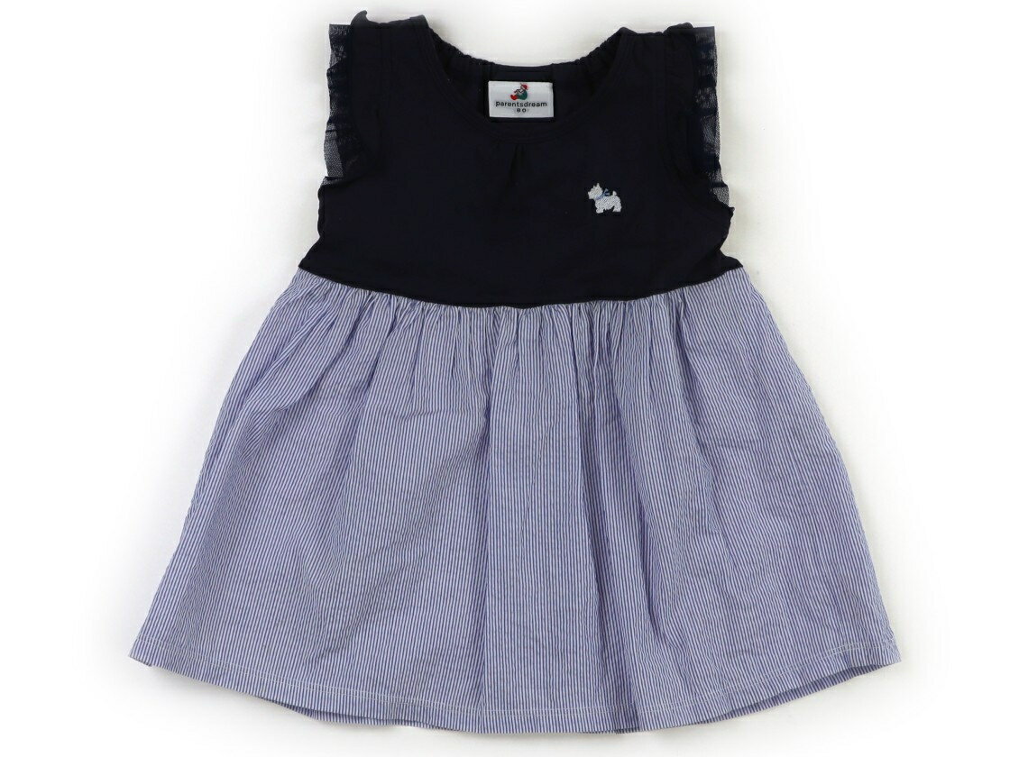 ペアレンツドリーム Parents Dream ワンピース 80 女の子 ネイビー白ストライプ 子供服 ベビー服 キッズ アウトレット ユーズド 【中古】キッズ・ベビー・マタニティ