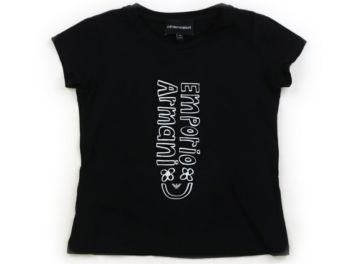 Rakuten - アルマーニ Armani Tシャツ・カットソー 120 女の子 黒・白・英字 子供服 ベビー服 キッズ アウトレット ユーズド 【中古】キッズ・ベビー・マタニティ