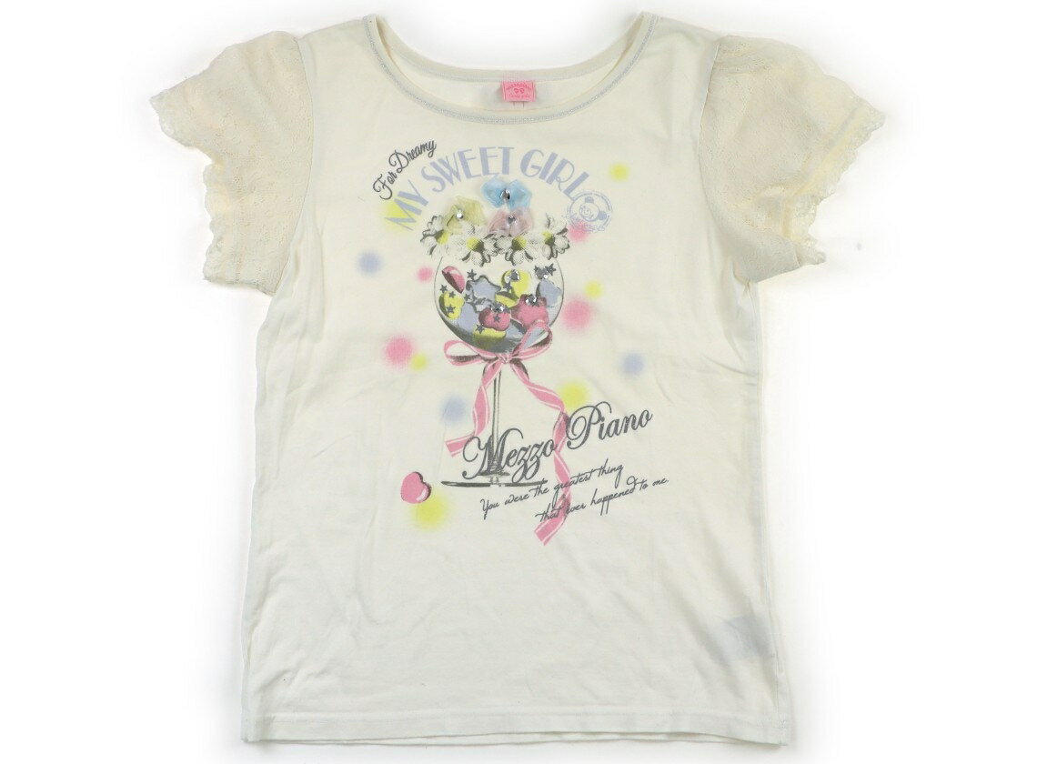 メゾピアノ mezzo piano Tシャツ・カットソー 160 女の子 アイボリー　 子供服 ベビー服 キッズ アウトレット ユーズド 【中古】キッズ・ベビー・マタニティ