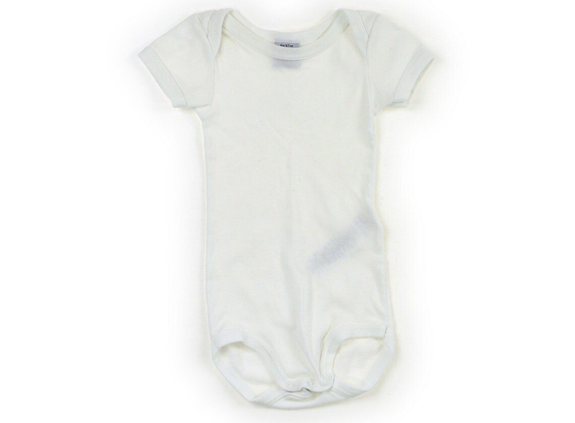 プチバトー PETIT BATEAU ロンパース 60 男の子 ホワイト 子供服 ベビー服 キッズ アウトレット ユーズド 【中古】キッズ・ベビー・マタニティ