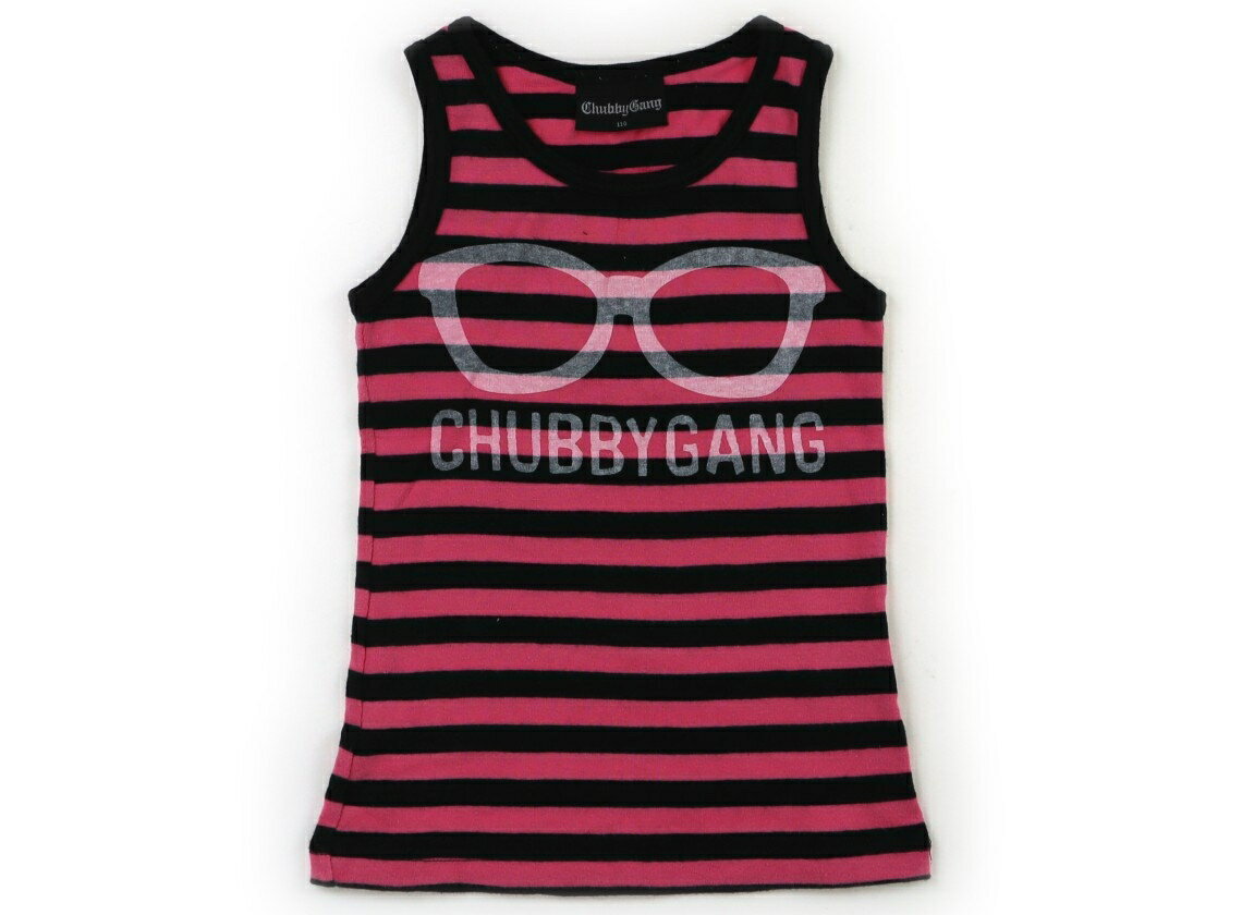 차비 갱 Chubby Gang 탱크 탑 캐미솔 110 여자 핑크, 블랙, 테두리 아동복 아기 옷 키즈 아울렛 유즈드 [중고] 키즈 아기 출산