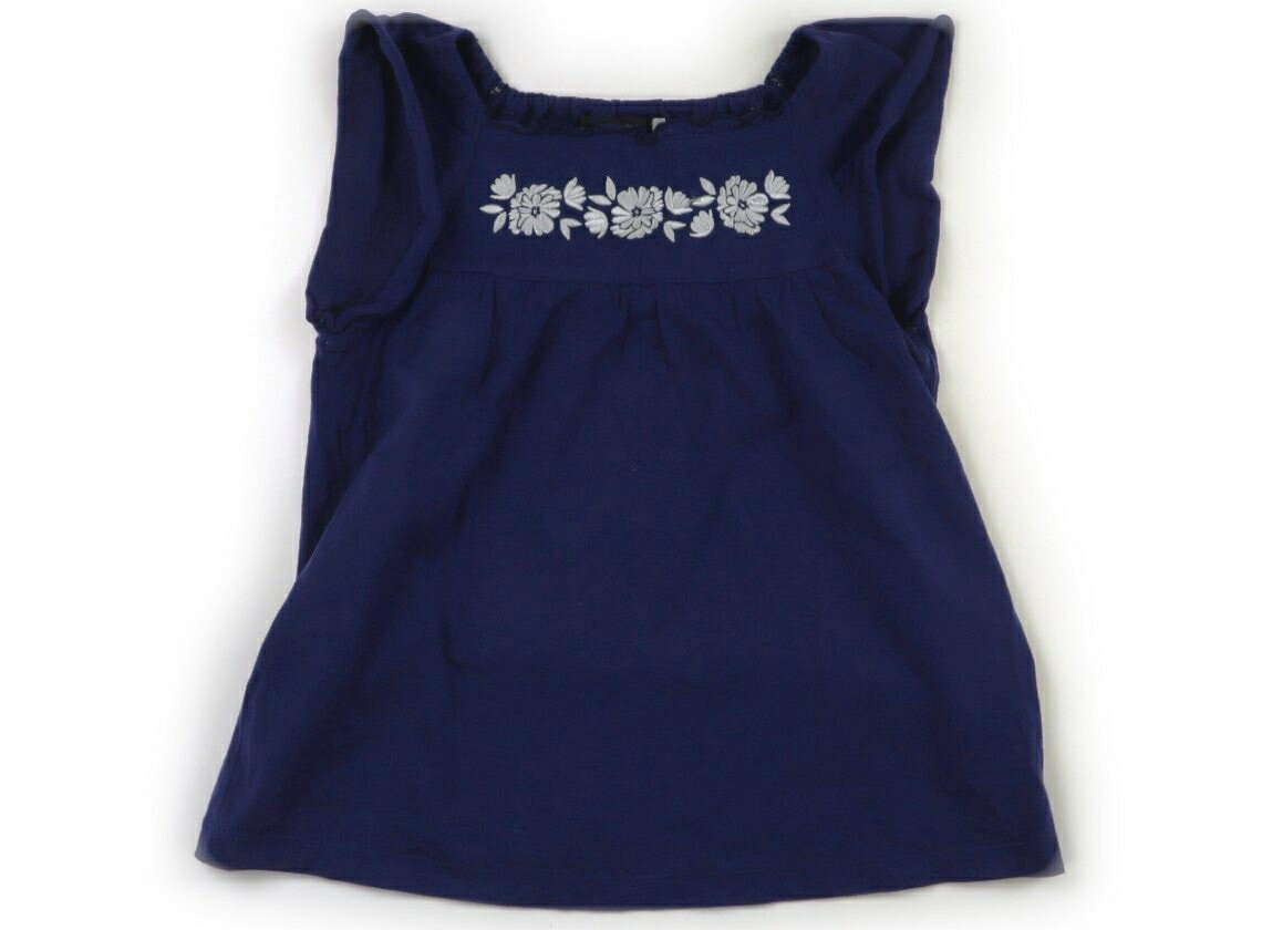 べべ BeBe チュニック 130 女の子 マリンブル・オフホワイト刺繍 子供服 ベビー服 キッズ アウトレット ユーズド 【中古】キッズ・ベビー・マタニティ
