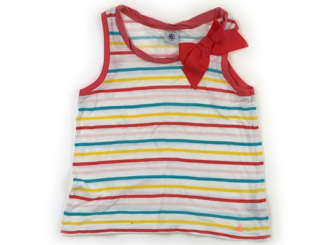 Petit Bateau Tank Top/Camisole, Size 120, Girls, Pink/Blue/Yellow/Striped, Children's Clothing, Baby Clothes, Kids, Outlet, Used [Pre-owned] Kids, Baby, Maternity
