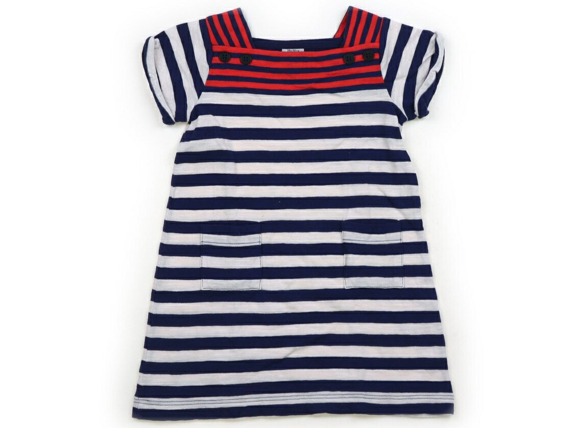 Rakuten - プチバトー PETIT BATEAU ワンピース 80 女の子 紺ボーダー 子供服 ベビー服 キッズ アウトレット ユーズド 【中古】キッズ・ベビー・マタニティ